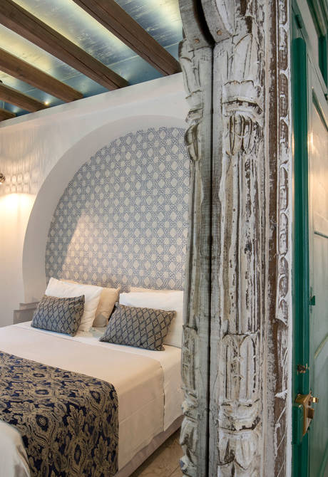 Decan Concept Boutique Estate Hotel Rhodes Deluxe Queen Room decorations with white background